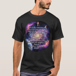 Two Great Commandments Bible Verse Space T-Shirt Tシャツ