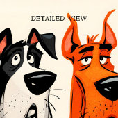 Two Great Danes Wall Art Poster Print ポスター