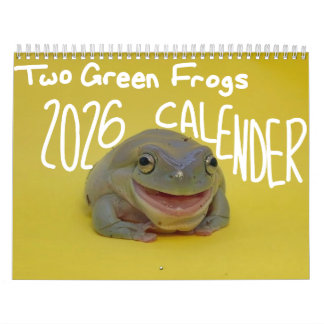 Two Green Frogs' 2026 Calendar カレンダー