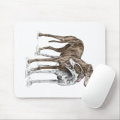 Two Greyhound Friendsドッグアート マウスパッド (マウス)