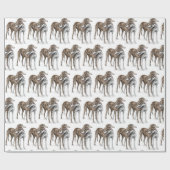 Two Greyhound Friendsドッグアート ラッピングペーパー (フラット)