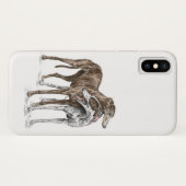 Two Greyhound Friendsドッグアート Case-Mate iPhoneケース (裏面(横))