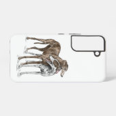 Two Greyhound Friendsドッグアート Samsung Galaxyケース (裏面横)
