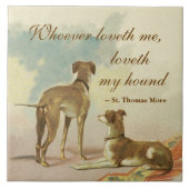 Two Greyhounds /有名なセントトーマスもっと引用文 タイル (正面)