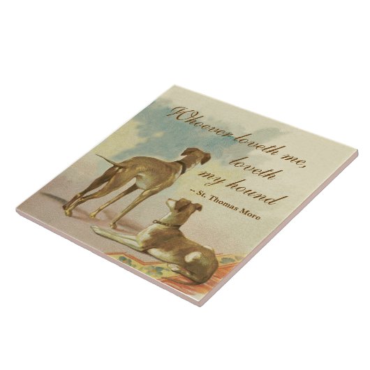 Two Greyhounds /有名なセントトーマスもっと引用文 タイル (側面)
