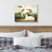 Two Greyhounds in a Landscape (キャンバス上の油) キャンバスプリント (インサイチュ (寝室))