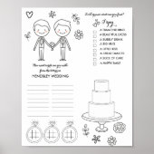 Two Groomsゲイ結婚のカラーリングとアクティビティページ ポスター (正面)