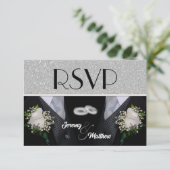Two Grooms 結婚 Tuxes RSVP (スタンド正面)