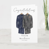 Two Grooms Congratulations on Your Wedding Day カード (正面)