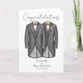 Two Grooms Congratulations on Your Wedding Day カード (正面)