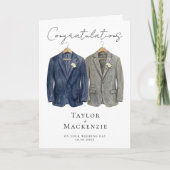 Two Grooms Congratulations on Your Wedding Day カード (正面)