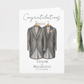 Two Grooms Congratulations on Your Wedding Day カード (正面)