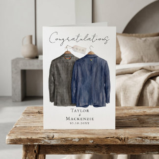 Two Grooms Congratulations on Your Wedding Day カード
