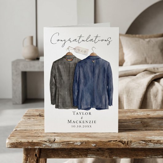 Two Grooms Congratulations on Your Wedding Day カード