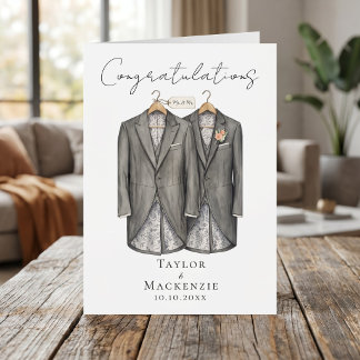 Two Grooms Congratulations on Your Wedding Day カード