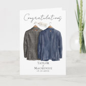 Two Grooms Congratulations on Your Wedding Day カード (正面)