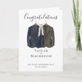 Two Grooms Congratulations on Your Wedding Day カード (正面)