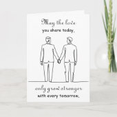 Two Grooms | LGBTQ Congratulations on your Wedding カード (正面)