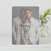 Two Grooms Wedding Photo Template 招待状 (スタンド正面)