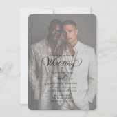 Two Grooms Wedding Photo Template 招待状 (正面)