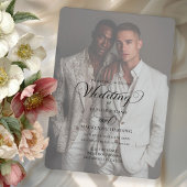 Two Grooms Wedding Photo Template 招待状