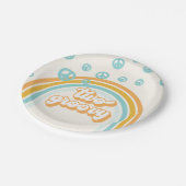 TWO Groovyレトロ少年2歳の誕生日 ペーパープレート (アングル)