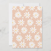 Two Groovy Retro Daisy 2nd Birthday Invitation 招待状 (裏面)