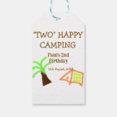 Two happy camping 2nd birthday tree camp kids ギフトタグ (裏面)