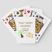 Two happy camping 2nd birthday tree camp kids トランプ (裏面)