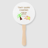 Two happy camping 2nd birthday tree camp kids ハンドファン (正面)