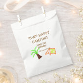 Two happy camping 2nd birthday tree camp kids フェイバーバッグ (クリップ留めされた状態)