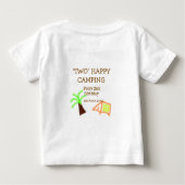 Two happy camping 2nd birthday tree camp kids ベビーTシャツ (裏面)