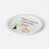 Two happy camping 2nd birthday tree camp kids ペーパープレート (アングル)