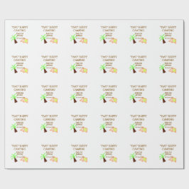 Two happy camping 2nd birthday tree camp kids ラッピングペーパー