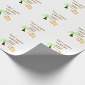 Two happy camping 2nd birthday tree camp kids ラッピングペーパー (角)