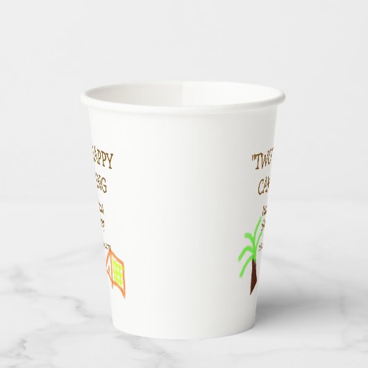 Two happy camping 2nd birthday tree camp kids 紙コップ (左)