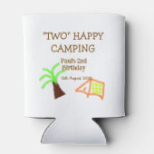 Two happy camping 2nd birthday tree camp kids 缶クーラー (裏面)