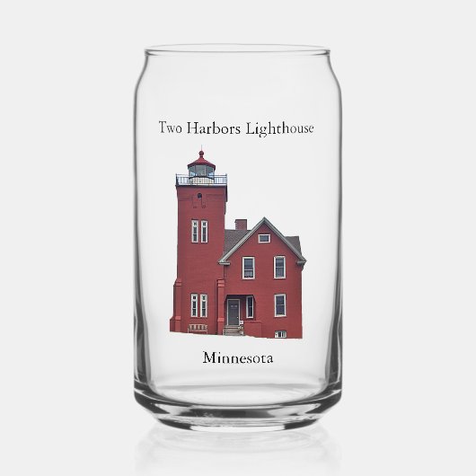 Two Harbors Lighthouse の缶グラス ガラス缶 (正面)