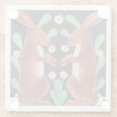 Two Hares by William Bell Scott ガラスコースター (裏面)