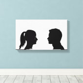 Two-Head | Zazzle_Growshop. キャンバスプリント (インサイチュ (ウッドフロア))