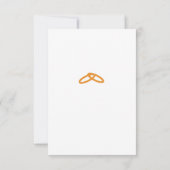 Two Hearts Burgundy Catholic Wedding  出欠カード (裏面)