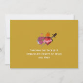 Two Hearts Catholic Flat Save The Date Card セーブザデート (裏面)