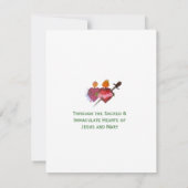 Two Hearts Catholic Flat Save The Date Card セーブザデート (裏面)
