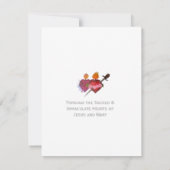Two Hearts Catholic Flat Save The Date Card セーブザデート (裏面)