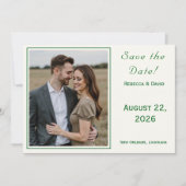 Two Hearts Catholic Flat Save The Date Card セーブザデート (正面)