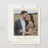 Two Hearts Catholic Flat Save The Date Card セーブザデート (正面)