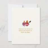 Two Hearts Catholic Flat Save The Date Card セーブザデート (裏面)