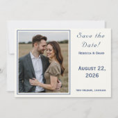 Two Hearts Catholic Flat Save The Date Card セーブザデート (正面)