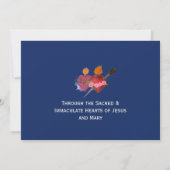 Two Hearts Catholic Flat Save The Date Card セーブザデート (裏面)