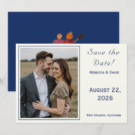 Two Hearts Catholic Flat Save The Date Card セーブザデート